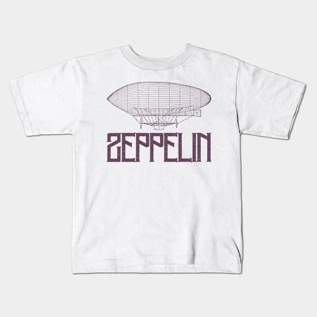 Zeppelin retro Kids T-Shirt by Myartstor 